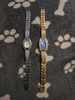 2x CEIQNY dameshorloges goud & zilver met kristallen, Staal, Staal, Polshorloge, Zo goed als nieuw