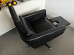 FSM Pavo fauteuil – Zwart leder Chromen onderstel, Ophalen