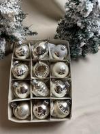 Oude kleine zilveren kerstballen, Diversen, Kerst, Ophalen of Verzenden, Gebruikt