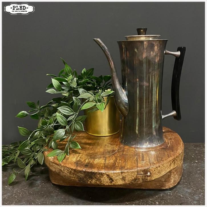 Verzilverde theepot / koffiepot, MCM Berg, Denemarken, Antiek en Kunst, Curiosa en Brocante, Ophalen of Verzenden
