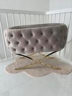 Luxe velvet babybedje – Taupe elegantie, Ophalen of Verzenden, Zo goed als nieuw