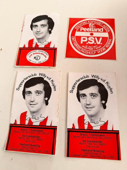 4x oude stickers psv, Verzamelen, Stickers, Sport, Ophalen of Verzenden