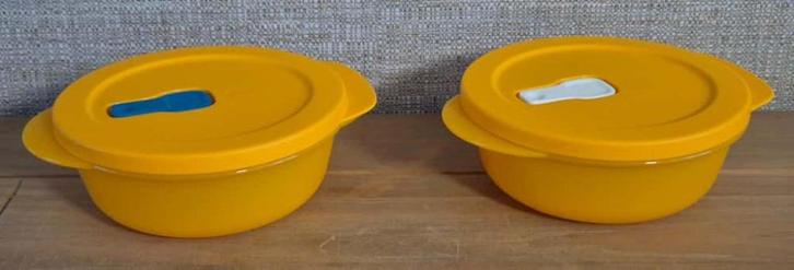 Tupperware CrystalWave rond 600ML Oranje NIEUW, Huis en Inrichting, Keuken | Tupperware, Nieuw, Overige typen, Blauw, Wit, Oranje