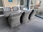 GARDEN Impressions tuinset - granieten tafel + 6 stoelen, Ophalen, Eettafel, 6 zitplaatsen, Zo goed als nieuw
