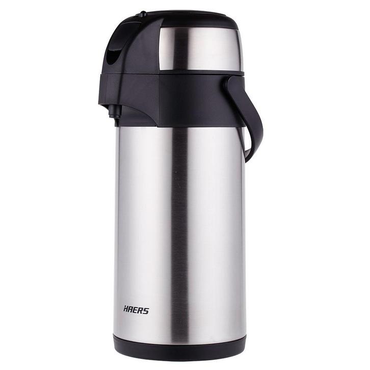 Thermos - Isoleerkan - Pompkan Inox - met duwpomp 3l - Nieuw, Huis en Inrichting, Woonaccessoires | Overige, Nieuw, Ophalen