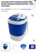 Lowander mini washing machine 3kg, Ophalen, Minder dan 1200 toeren, Minder dan 85 cm, Minder dan 4 kg