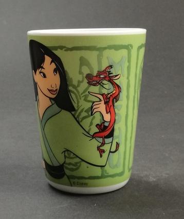 DISNEY beker MULAN & MUSHU 1990's Arcopal France beschikbaar voor biedingen
