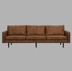 Bank collin cognac kleur 3/4 zits, Huis en Inrichting, Banken | Bankstellen, Ophalen, Gebruikt, 75 tot 100 cm, 200 tot 250 cm