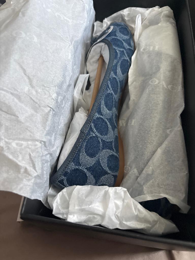 COACH- Abigail signature C ballet flat-Ballerina lichtblauw, Kleding | Dames, Schoenen, Blauw, Nieuw, Coach, Ballerina's