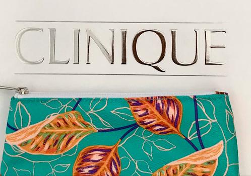 Clinique Toilettas / MakeUp tas /Groen-oranje zomer, Sieraden, Tassen en Uiterlijk, Toilettassen, Nieuw, Dame, Groen, Verzenden