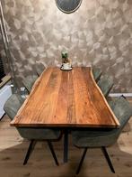 Acacia houten eettafel, Huis en Inrichting, Tafels | Eettafels, 200 cm of meer, Zo goed als nieuw, Rechthoekig, 50 tot 100 cm