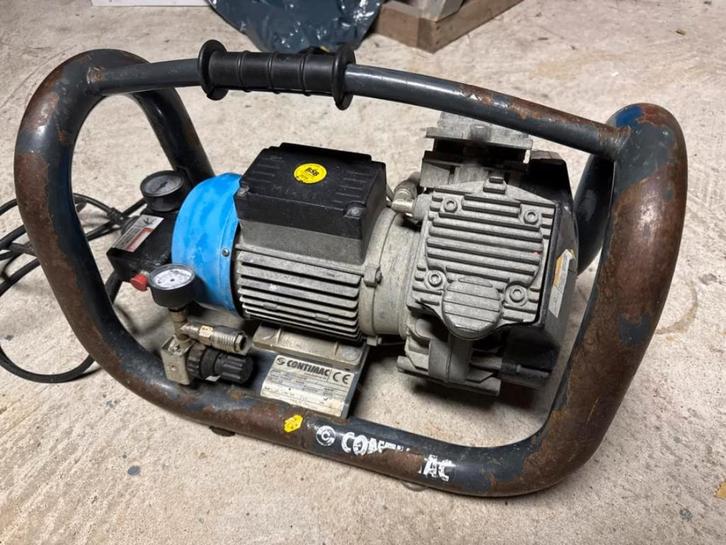 CONTIMAC 2 Cylinder bouwCompressor stil/OLIEVRIJ CM240/10/5, Doe-het-zelf en Verbouw, Compressors, Gebruikt, 6 tot 10 bar, Minder dan 25 liter