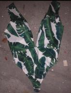 Mooi badpak met bladerprint, Ophalen of Verzenden, Zo goed als nieuw, Groen, Badpak