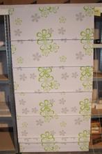 Vouwgordijn met print wit / lichtgrijs met lime 88 x 258 cm, Huis en Inrichting, Grijs, 200 cm of meer, Zo goed als nieuw, 50 tot 100 cm
