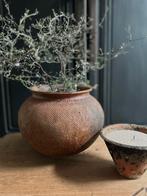 Handgemaakte aardewerk tuimel pot kruik sober imperfect, Antiek en Kunst, Ophalen of Verzenden