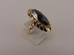 Gouden damesring met hematiet                            G10, Sieraden, Tassen en Uiterlijk, Ringen, Gebruikt, ., Ophalen of Verzenden