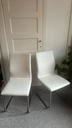 Witte zitstoelen, Huis en Inrichting, Stoelen, Ophalen, Gebruikt, Wit, Twee