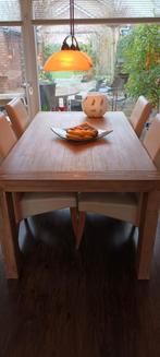 Eettafel met 4 stoelen, Huis en Inrichting, 50 tot 100 cm, 150 tot 200 cm, Gebruikt, Rechthoekig
