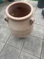 Terracotta bloempotten, Tuin en Terras, Bloempotten, 40 cm of meer, Rond, Zo goed als nieuw, Terracotta