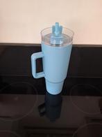 Blauw beker met handvat en rietje, Ophalen of Verzenden, Nieuw