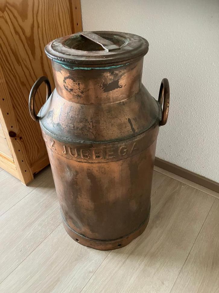 Verkoperde melkbus, Antiek en Kunst, Antiek | Koper en Brons, Koper, Ophalen