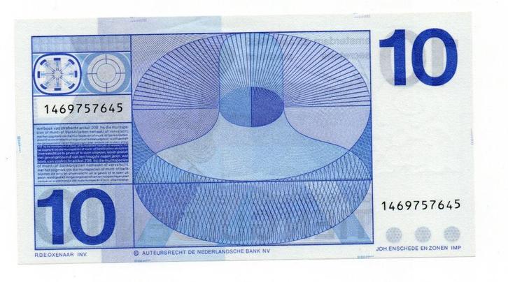 10 gulden 1968 - oud snijteken - unc - 024, Postzegels en Munten, Bankbiljetten | Nederland, Los biljet, 10 gulden, Verzenden