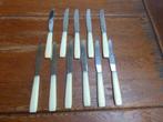 11 art deco dessert mesjes met bakelieten handgreep., Antiek en Kunst, Ophalen of Verzenden