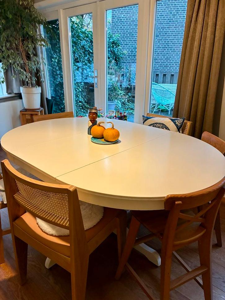 IKEA Ingatorp Uitschuifbare Tafel, Huis en Inrichting, Tafels | Eettafels, Zo goed als nieuw, 100 tot 150 cm, Vijf personen of meer