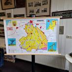 Schoolkaart: Provincie Drente, Antiek en Kunst, Antiek | Schoolplaten, Ophalen, Aardrijkskunde