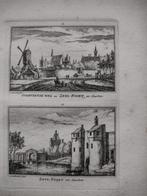 061-062 Haarlem de Zeylpoort Kopergravure dl 3 18e Eeuw, Ophalen of Verzenden