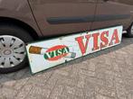 Groot VISA sigaretten emaille reclamebord, Verzamelen, Ophalen, Reclamebord, Gebruikt, .