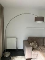 Vloerlamp, booglamp, rvs / taupe, dimbaar, Huis en Inrichting, Lampen | Vloerlampen, Ophalen, Zo goed als nieuw, 150 tot 200 cm