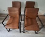 Eetkamerstoelen, Huis en Inrichting, Stoelen, Ophalen, Gebruikt, Bruin, Metaal