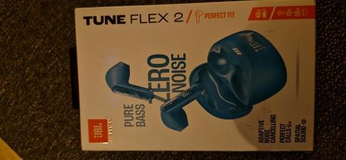 JBL TUNE FLEX 2 BLAUW, Audio, Tv en Foto, Koptelefoons, Nieuw, Op oor (supra aural), Overige merken, Draadloos, Bluetooth, Ophalen of Verzenden