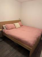 Bed & Mattress, Ophalen, Gebruikt, Bruin, Tweepersoons