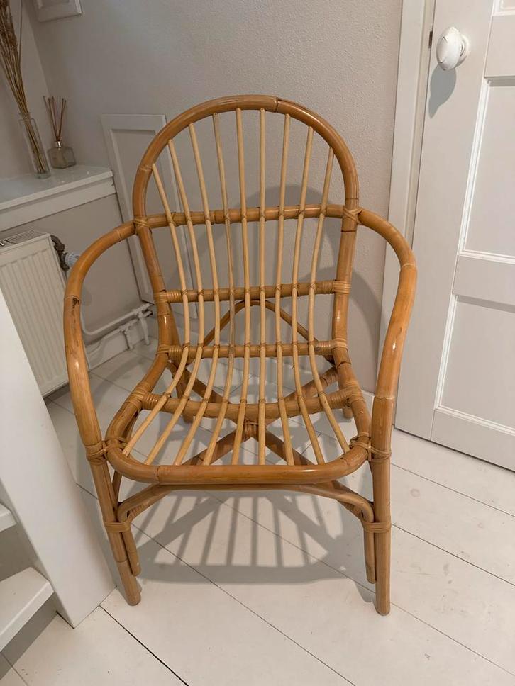 Rotan stoel - Zo goed als nieuw!, Huis en Inrichting, Stoelen, Zo goed als nieuw, Eén, Riet of Rotan, Bruin, Ophalen