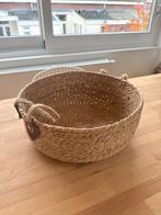 Rieten Mand met Handvatten, Mand, Rond, Ophalen of Verzenden, Zo goed als nieuw