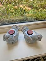 Vogel Kandelaars - Set van 2, Ophalen, Overige materialen, Gebruikt, Grijs