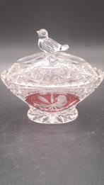 Hofbauer Kristal Byrdes Bonbonnière Robijnrood, Ophalen of Verzenden