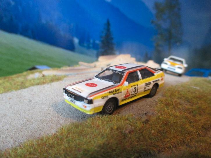 Audi Quattro B2 - Herpa Rally HB zonder nachtlampen, Hobby en Vrije tijd, Modelauto's | 1:87, Zo goed als nieuw, Auto, Herpa, Ophalen of Verzenden