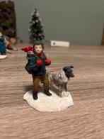 Kerstdorp Figuur: Jongen met Hond, Diversen, Kerst, Ophalen of Verzenden, Zo goed als nieuw