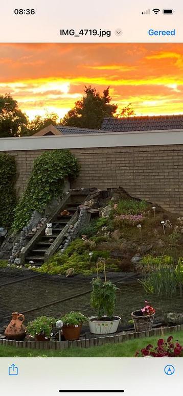RVS vijvertrap / waterval met aansluiting beschikbaar voor biedingen