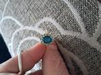 Gouden ring met blauwe topaas, Sieraden, Tassen en Uiterlijk, Ringen, Ophalen, 19 tot 20, Zo goed als nieuw, Dame