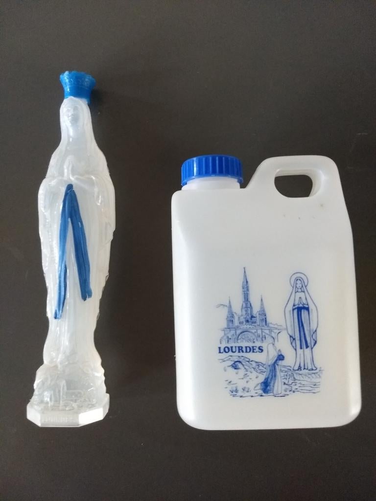 1 x of 2x plastic watervaatjes Lourdes, Ophalen of Verzenden