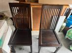 Set van 4 stoelen en tafel, Huis en Inrichting, Stoelen, Ophalen, Zo goed als nieuw, Bruin
