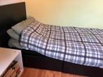 Bed 90 200 Ikea Malm zwart, Ophalen, Gebruikt, 90 cm, Eenpersoons