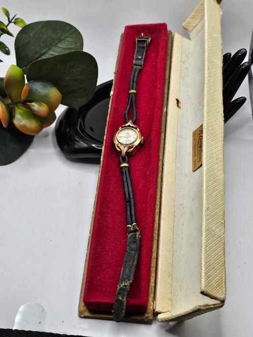 Zoldervondst prachtig goud verguld antiek klokje Gabriel, Sieraden, Tassen en Uiterlijk, Horloges | Dames, Gebruikt, Overige merken