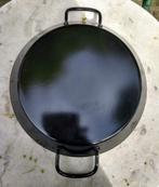 Paella pan 32 cm - 2-3 pers. plaatstaal geemailleerd, Overige materialen, Ophalen of Verzenden, Zo goed als nieuw, Keramische plaat