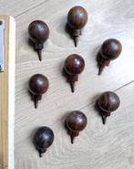8x vintage houten deurknoppen, Doe-het-zelf en Verbouw, Hang- en Sluitwerk, Ophalen of Verzenden, Gebruikt, Overige materialen