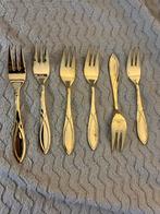 6 Gebaksvorkjes SBS Solingen 23/24 Karaat Verguld, Ophalen of Verzenden